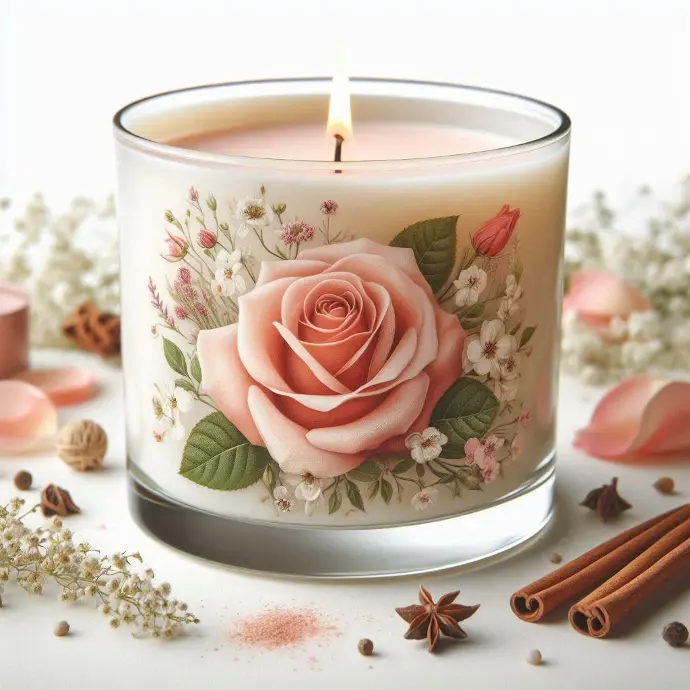 Bougie parfumée à la Rose - Élégance et sérénité en un seul souffle